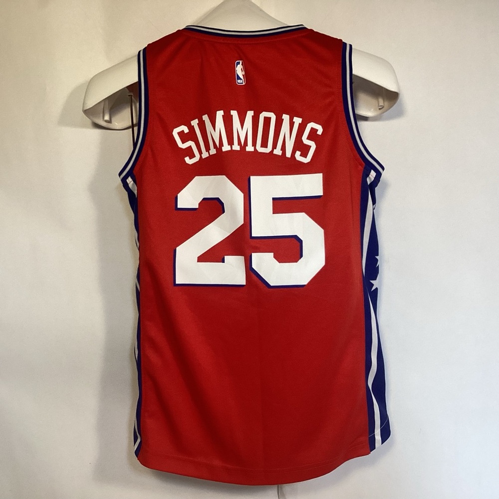 Philadelphia Sixers Simmons Jersey Boys size medium Fanatics Basketball Jersey